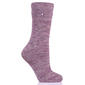 Womens Heat Holders Wendy Twist Crew Sock - Pink - image 2