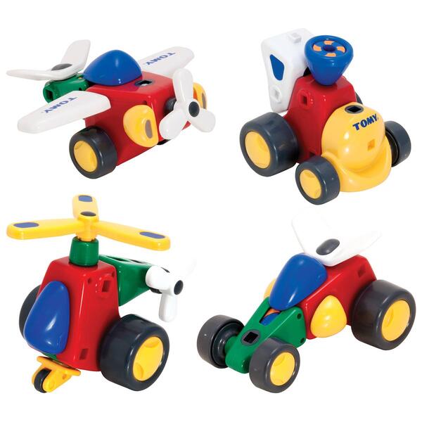 TOMY 14pc. Toomies Constructables Motorized Building Vehicles - image 