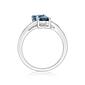 Sterling Silver London Blue Topaz Heart Ring - image 2