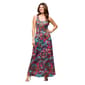 Womens 24/7 Comfort Apparel Pink & Brown Sleeveless Maxi Dress - image 1