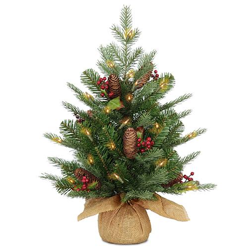 National Tree 2ft. Nordic Spruce(R) Battery Operated LED Tree