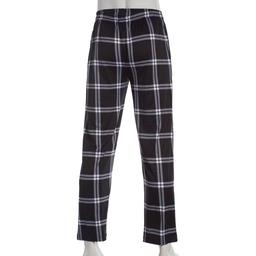 Mens Preswick & Moore® Plaid Drawstring Pajama Pants - Black