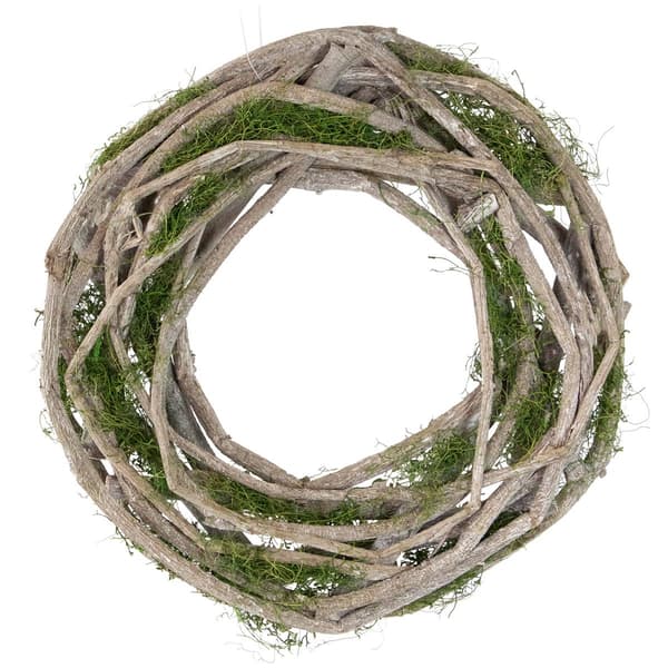 Northlight Seasonal Birch Twig Green Moss Artificial Wreath