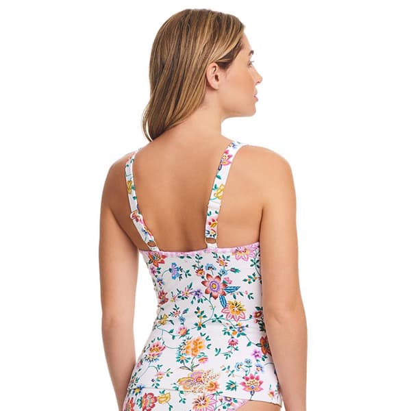 Jessica Simpson FLAX MULTI Floral Rendevous Halter Swim Top main image 0
