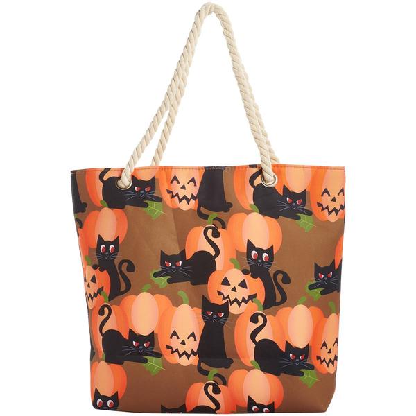 Renshun Cat & Pumpkin Tote