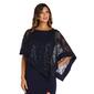 Womens R&M Richards Sleeveless Maxi Dress w/Sheer Lace Poncho - image 3