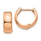 Gold Classics&#40;tm&#41; 14kt. Rose Gold Hinged Close Hoop Earrings - image 1