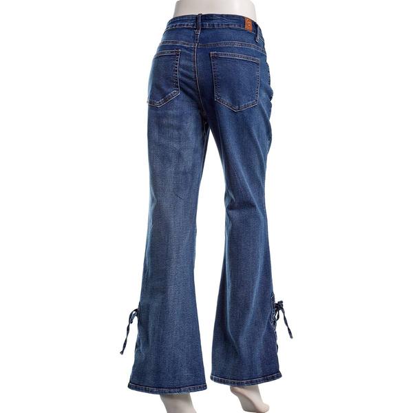 Juniors Gogo Jeans Mid Rise Lace Flare Leg Jeans