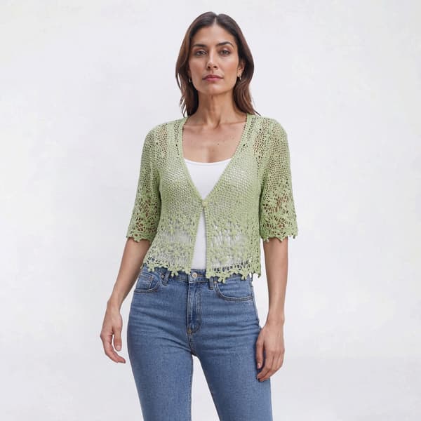 Womens Rabbit Rabbit Rabbit Daisy Lace Shrug