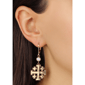 Symbols of Faith Gold Tone Jerusalem Cross Leverback Earrings - image 2