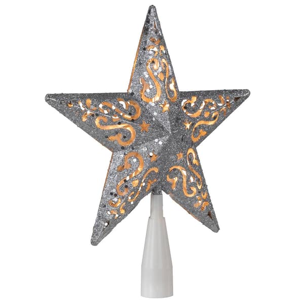 Northlight Seasonal 8.5in. Silver Glitter Star Tree Topper