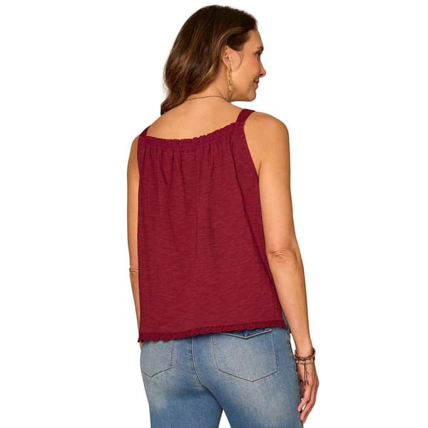Womens Democracy Sleeveless Floral Embroidery Blouse