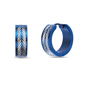 Mens Lynx Ion Plated Stainless Steel Hoop Earrings - image 1