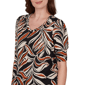 Womens Skye’s the Limit Key Items Elbow Sleeve Leaf Blouse - image 5