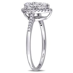 Diamond Classics™ 10kt. White Gold 1/2ctw. Diamond Pear Ring
