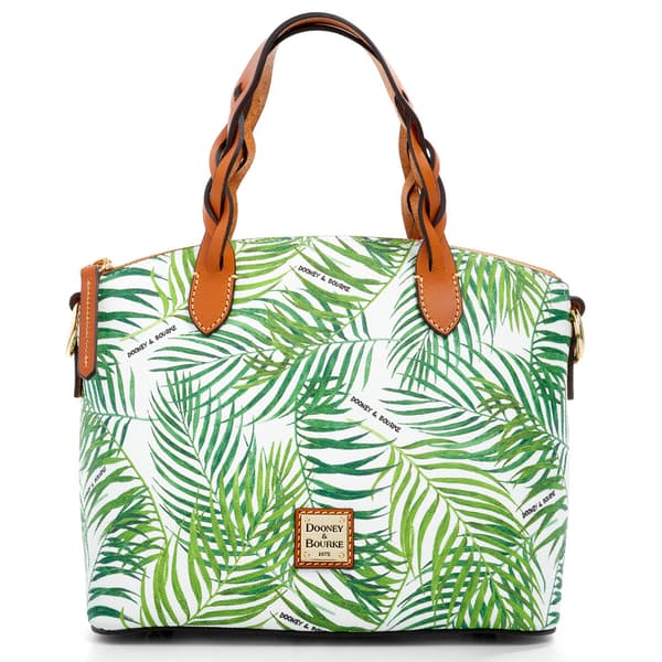 Dooney & Bourke Siesta Key Celeste Palm Leaf Satchel - image 