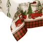 Threadmade Vintage Christmas Tree Farm Holiday Tablecloth - image 1