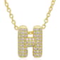 Accents by Gianni Argento 14kt. Gold Bubble Initial H Pendant - image 1