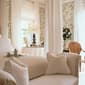Elegant Designs Age Bronze Ball Lamp w/Couture Linen Flower Shade - image 5