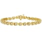Sterling Silver 18kt. Gold Dew Moissanite Tennis Bracelet - image 1