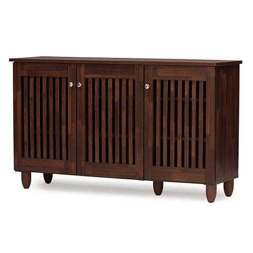 Baxton Studio Fernanda 3-Door Entryway Shoe Cabinet