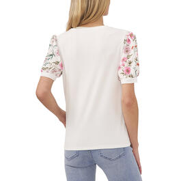 Womens Cece Embroidered Floral Puff Sleeve Blouse