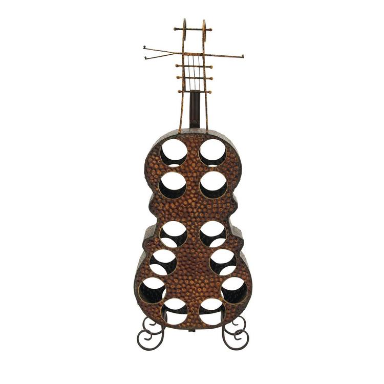 9th & Pike® Cello-Shaped Standing Wine Rack