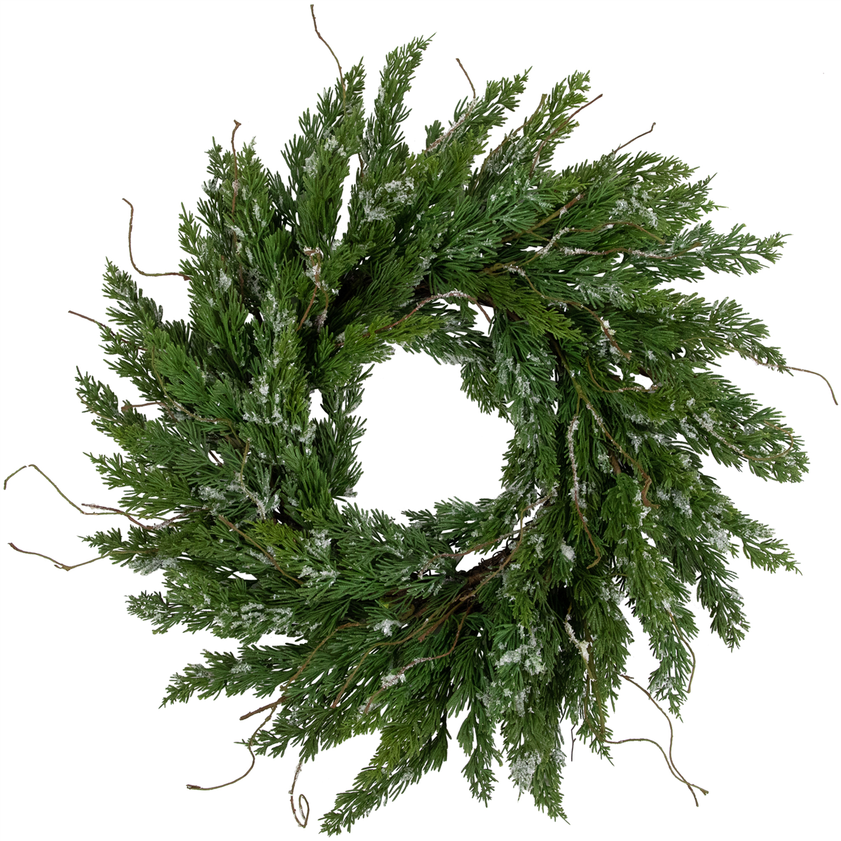 Northlight Real Touch(tm) 24in. Iced Cedar Christmas Wreath