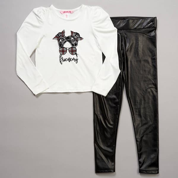 Girls &#40;7-14&#41; 1st Kiss&#40;R&#41; Long Sleeve Frienemy Tee & Leggings Set - image 