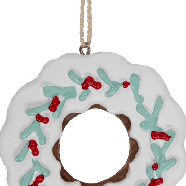 Northlight White Frosted Donut Christmas Ornament