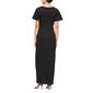 Womens SLNY Flutter Sleeve Side Embellished Evening Gown - image 2
