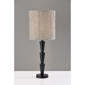 Adesso Amos Table Lamp with Soft Pleated Oatmeal Linen Shade - image 5