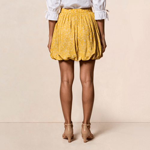 Womens MNK Floral Bubble Hem Skirt