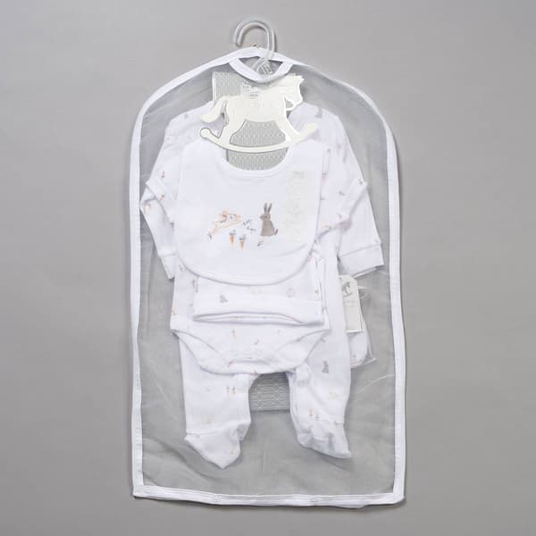Baby Unisex &#40;NB-6M&#41; Rock A Bye Baby&#174; 5pc. Bunny Layette Set