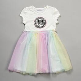 Girls &#40;4-6x&#41; Young Hearts Sequin Smiley Ombre Tutu Dress