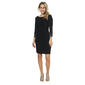 Womens MSK Solid 3/4 Sleeve Beaded Trim Sheath Dress - image 1