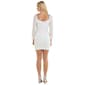 Juniors Crystal Doll Long Sleeve Rhinestone Ruch Dress - image 2