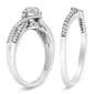 Haus of Brilliance Silver 1/3ctw. Diamond Bypass Bridal Set - image 3