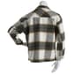 Juniors Plus Stoosh Wool Like Plaid Shacket w/Pockets-Olive/Tan - image 3