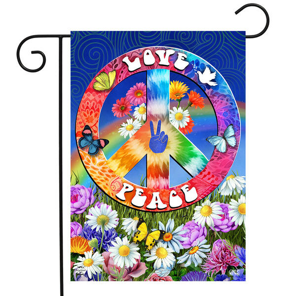 Briarwood Lane Peace & Love Garden Flag - image 