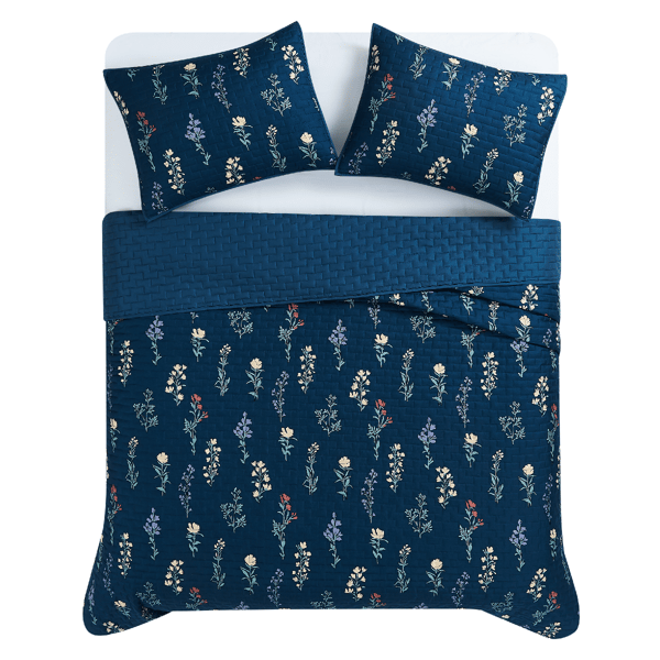 Cannon Avery Floral 3pc. Quilt Set