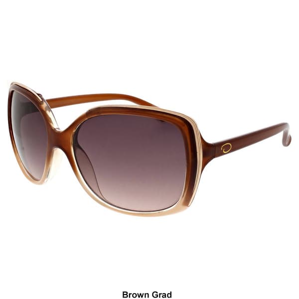 Womens Oscar Large Square w/Metal Inlay Sunglasses