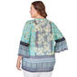 Plus Size Ruby Rd. By The Sea Knit Ruffle Lace Blouse - image 2