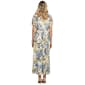 Womens Vivid Aura Short Sleeve Floral Mesh Maxi Dress - image 3