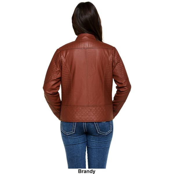 Juniors Snobbish Cara Vegan Leather Moto Jacket