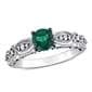 Gemstone Classics&#40;tm&#41; Lab Created Emerald & White Sapphire Ring - image 1