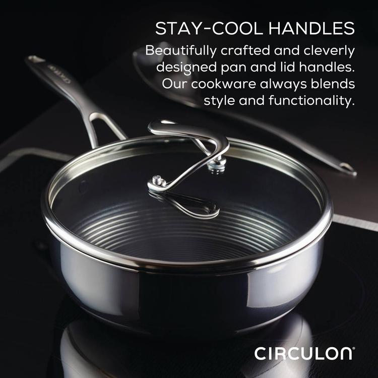 Circulon® 3pc. Stainless Steel Chef Pan and Utensil Set
