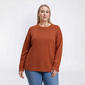 Plus Size Emily Daniels Long Sleeve Solid Crew Neck Sweater - image 1
