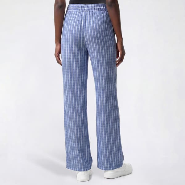Womens Robert Louis Silky Knit Side Tab Button Wide Leg Pants