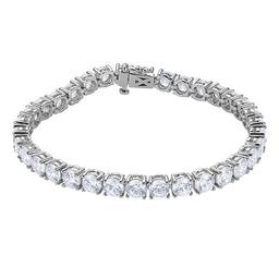 Splendere Sterling Silver Cubic Zirconia Tennis Bracelet